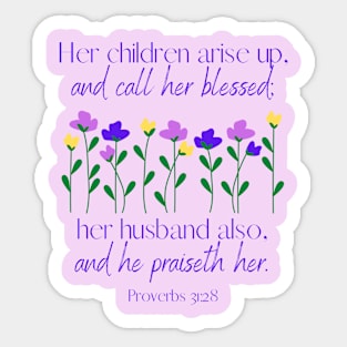 Proverbs Mother (dark text) Sticker